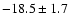 $-18.5\pm1.7$