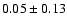 $0.05\pm0.13$