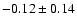 $-0.12\pm0.14$