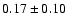 $0.17\pm0.10$