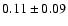 $0.11\pm0.09$
