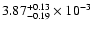 $3.87_{-0.19}^{+0.13} \times10^{-3}$
