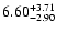 $\rm 6.60_{-2.90}^{+3.71}$