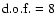 $\rm d.o.f. = 8$
