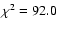 $\chi^2=92.0$