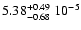 $\rm 5.38_{-0.68}^{+0.49} \;10^{-5}$