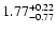 $\rm 1.77_{-0.77}^{+0.22}$