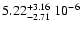$\rm 5.22_{-2.71}^{+3.16} \;10^{-6}$