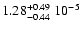 $\rm 1.28_{-0.44}^{+0.49} \;10^{-5}$