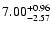 $\rm 7.00_{-2.57}^{+0.96}$