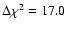 $\Delta \chi^2 = 17.0$