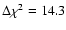 $\Delta \chi^2 = 14.3$