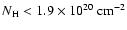 $N_{\rm H} < 1.9 \times 10 ^{20} ~\rm cm^{-2}$