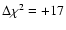 $\Delta \chi^2 = +17$