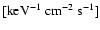 $[ \rm keV^{-1}~cm^{-2}~s^{-1}]$