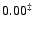 $0.00^{\ddagger}$
