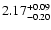 $\rm 2.17_{-0.20}^{+0.09}$