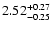 $\rm 2.52_{-0.25}^{+0.27}$