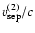 $v_{\rm sep}^{(2)}/c$