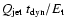 $Q_{\rm jet}~t_{\rm dyn}/E_{\rm t}$