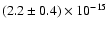 $(2.2\pm0.4)\times 10^{-15}$