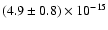 $(4.9\pm0.8)\times 10^{-15}$