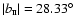 $\vert b_{\scriptscriptstyle \rm II}\vert =
28.33\hbox{$^\circ$ }$