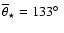 $\overline{\theta}_{\star} = 133\hbox{$^\circ$ }$