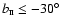 $b_{\scriptscriptstyle \rm II}\le -30^{\circ}$