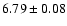 $ 6.79\pm0.08$