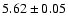 $ 5.62\pm0.05$