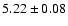 $ 5.22\pm0.08$