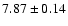 $ 7.87\pm0.14$