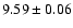 $ 9.59\pm0.06$