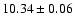 $10.34\pm0.06$