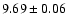 $ 9.69\pm0.06$