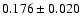$0.176\pm0.020$