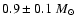 $0.9\pm0.1~M_\odot$