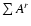 $\sum A^r$