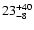 $\rm 23^{+40}_{-8}$