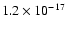 $1.2\times10^{-17}$