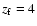 $z_{\rm f}=4$