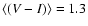 $\langle (V-I)\rangle=1.3$