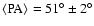 $\langle {\rm PA}\rangle = 51^\circ \pm 2^\circ$