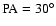 ${\rm PA}=30^\circ$