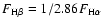 $F_{\rm H\beta} = 1/2.86 F_{\rm H\alpha}$