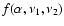 $f(\alpha,\nu_1,\nu_2)$