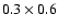 $0.3\times0.6$