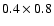 $0.4\times0.8$