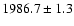 $1986.7 \pm1.3$